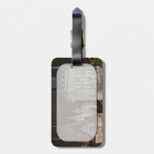 Prager Türme Nacht Gepäckanhänger (Rückseite vertikal)