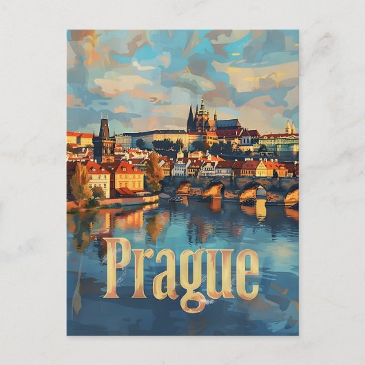 Prager Vintage Kunst Postkarte (Vorderseite)