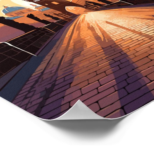 Prager Vintage-Reisebild Poster (Ecke)