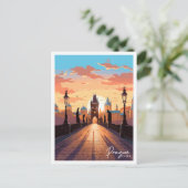Prager Vintage-Reisebild Postkarte (Stehend Vorderseite)