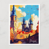 Prager Vintage-Reisebild Postkarte (Vorderseite)