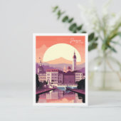 Prager Vintage-Reiseführer Postkarte (Stehend Vorderseite)