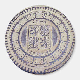 Prager Wappen Abwasserabdeckung Magnet
