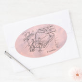 Prägezittel Oval Aufkleber (Umschlag)