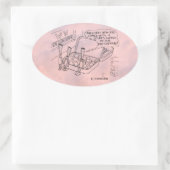 Prägezittel Oval Aufkleber (Tasche)