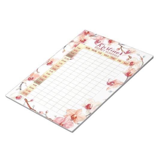 Pragmatischer Plan für Orchids Notizblock (angewinkelt)