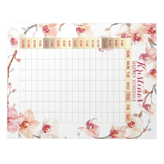 Pragmatischer Plan für Orchids Notizblock (Vorderseite)