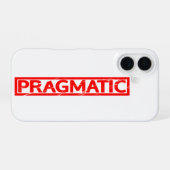 Pragmatischer Stempel iPhone 16 Hülle (Rückseite (Horizontal))