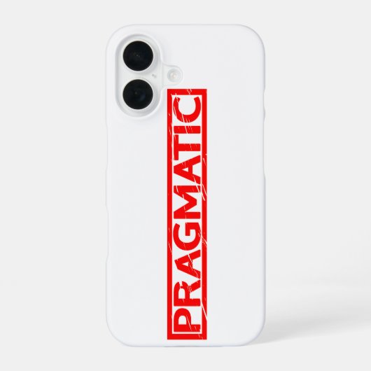 Pragmatischer Stempel iPhone 16 Hülle (Rückseite)