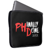Prägnant gemacht - Design für Black PHD-Abschluss Laptopschutzhülle (Vorne Rechts)