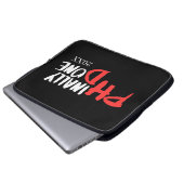 Prägnant gemacht - Design für Black PHD-Abschluss Laptopschutzhülle (Vorne Knopf)