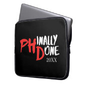 Prägnant gemacht - Design für Black PHD-Abschluss Laptopschutzhülle (Vorderseite Links)