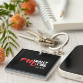 Prägnant gemacht - Design für Black PHD-Abschluss Schlüsselanhänger (Vorderseite rechts)