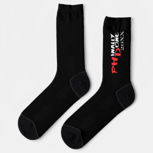 Prägnant gemacht - Design für Black PHD-Abschluss Socken