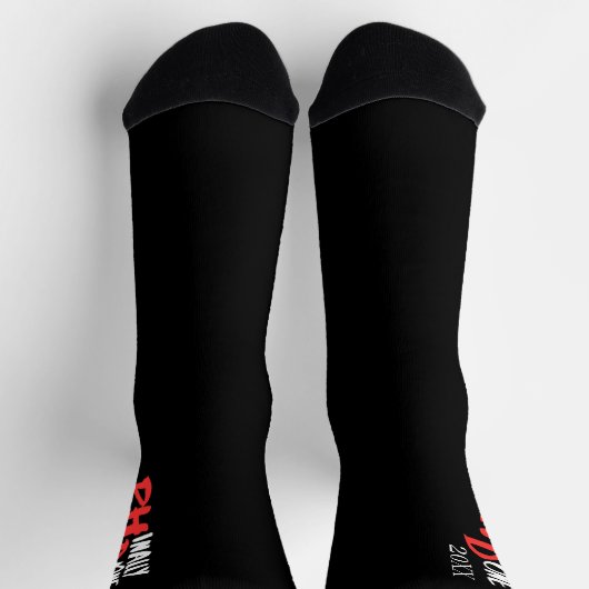 Prägnant gemacht - Design für Black PHD-Abschluss Socken (Oben)