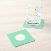 Prägnante grüne weiße Stelle Moderne elegante Blan Rechteckiger Pappuntersetzer (Vor Ort)