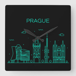 Pragser Silhouette Quadratische Wanduhr