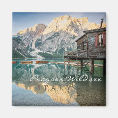 Pragser Wildsee in den Dolomiten in Italien Magnet (Vorne)