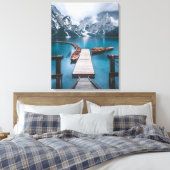 PRAGSER WILDSEE (SEE PRAGS), SÜDTIROL, ITALIEN LEINWANDDRUCK (Insitu (Schlafzimmer))