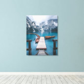 PRAGSER WILDSEE (SEE PRAGS), SÜDTIROL, ITALIEN LEINWANDDRUCK (Insitu (Holzboden))