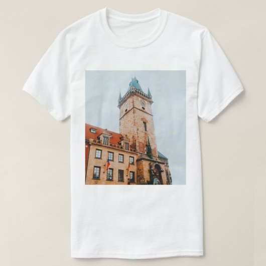 Prague Astronomical Clock, Old Town Square Czechia T-Shirt (Design vorne)
