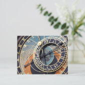 prague astronomical clock postcard postkarte (Stehend Vorderseite)