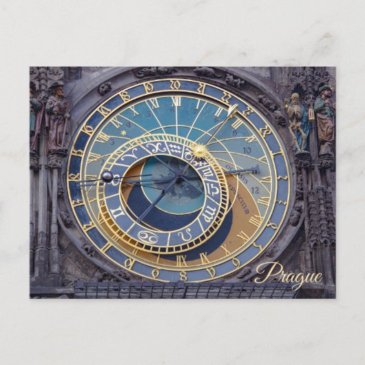 Prague astronomical clock postkarte (Vorderseite)