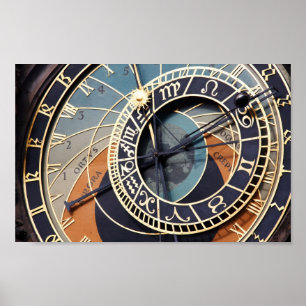 Prague astronomisches Uhr-Poster Poster