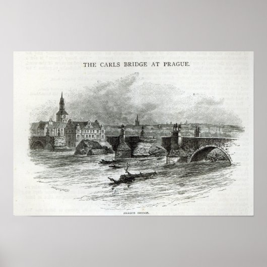 Prague Bridge, from 'Leisure Hour', 1891 Poster (Vorne)