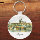 Prague Castle basic button key chain Schlüsselanhänger (Vorderseite)