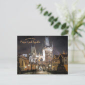 Prague Castle Charles Bridge Tschechische Republik Postkarte (Stehend Vorderseite)