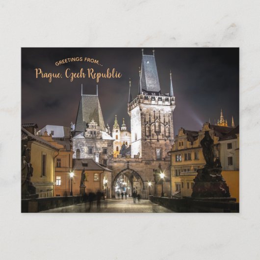 Prague Castle Charles Bridge Tschechische Republik Postkarte (Vorderseite)