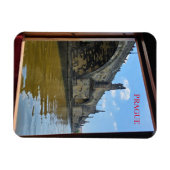 Prague Charles Bridge gerahmter Ansichtsmagnet Magnet (Horizontal)