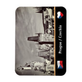 Prague & Charles Bridge, Schloss Hradcany /Vintag Magnet (Vertikal)