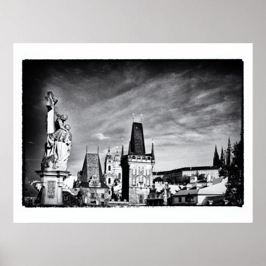 Prague & Charles Bridge Tower /Tschechien Poster (Vorne)