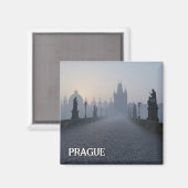 Prague Charles Bridge Travel Magnet (Vorderseite/Rückseite)