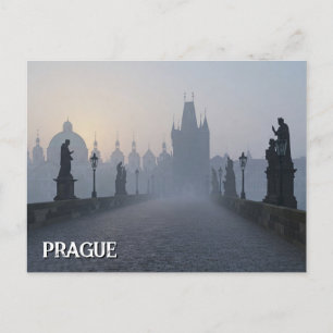 Prague Charles Bridge Travel Postkarte