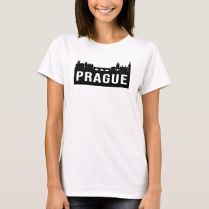 Prague City Cityscape Skyline Reisen Funny Gift T-Shirt