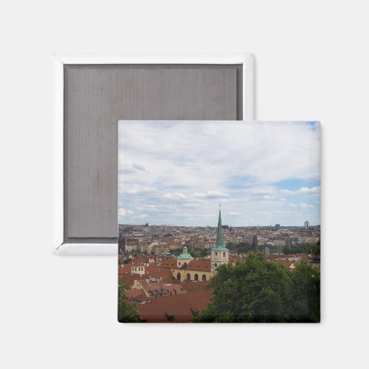 Prague Cityscape Magnet (Vorderseite/Rückseite)