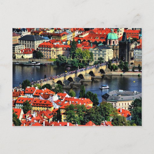 Prague Cityscape, Tschechische Republik Postkarte (Vorderseite)