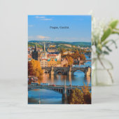 Prague Czechia Bridges Karte (Stehend Vorderseite)