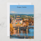 Prague Czechia Bridges Karte (Rückseite)