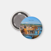 Prague Czechia Bridges Magnet (Vorderseite/Rückseite)