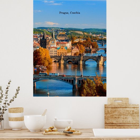 Prague Czechia Bridges Poster (Küche)