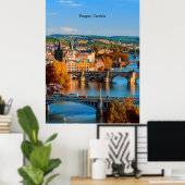 Prague Czechia Bridges Poster (Heimbüro)