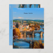 Prague Czechia Bridges Postkarte (Vorne/Hinten)