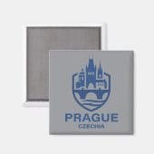 Prague Czechia Europe Magnet (Vorderseite/Rückseite)