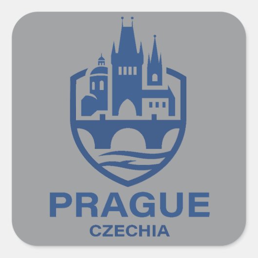 Prague Czechia Europe Quadratischer Aufkleber (Vorderseite)