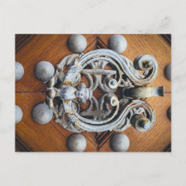 Prague Door Knocker Postkarte
