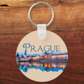 Prague: Evening Skyline Schlüsselanhänger (Vorderseite)